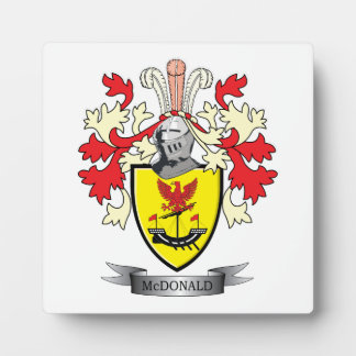 McDonald Family Crest Coat of Arms Plaque