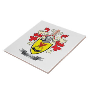 McDonald Family Crest Coat of Arms Tile