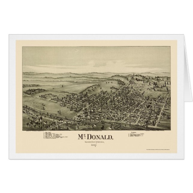 McDonald, PA Panoramic Map - 1897 (Front Horizontal)