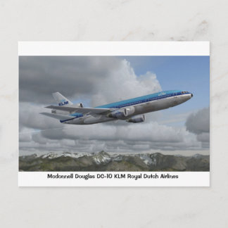 McDonnell Douglas DC-10 of KLM Royal Dutch Airline Postcard