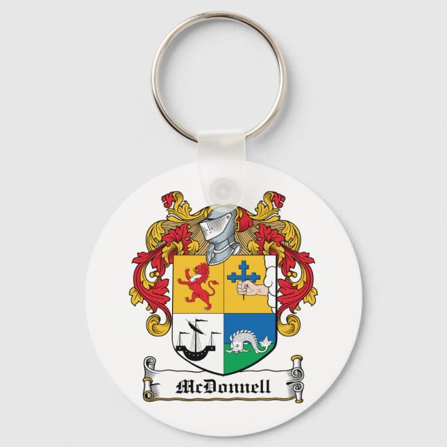McDonnell Family Crest Key Ring (Front)
