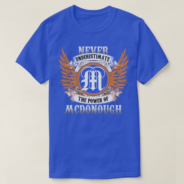 Mcdonough Name Shirt Never Underestimate The Power (Design Front)