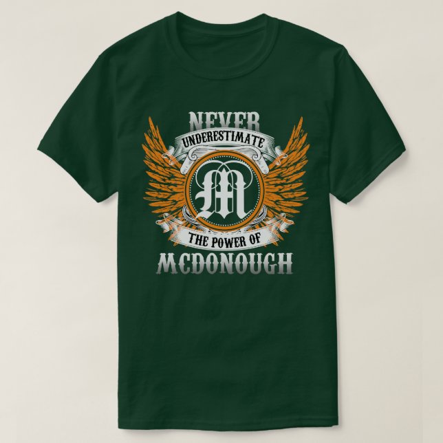 Mcdonough Name Shirt Never Underestimate The Power (Design Front)