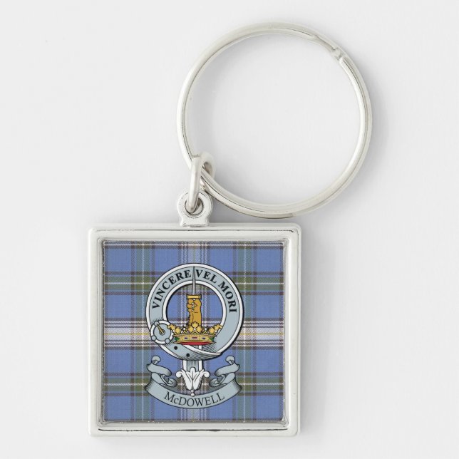 McDowell Crest + Tartan Premium Key Chain (Front)