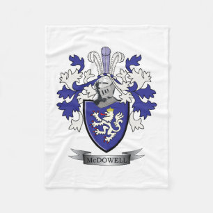 McDowell Family Crest Coat of Arms Fleece Blanket