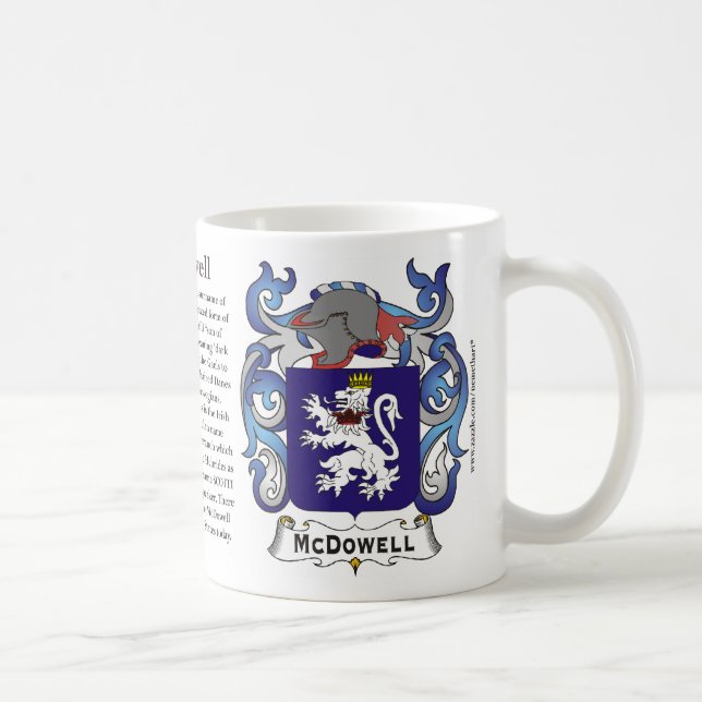 McDowell, the Origin, the Meaning and the Crest Mu Coffee Mug (Right)