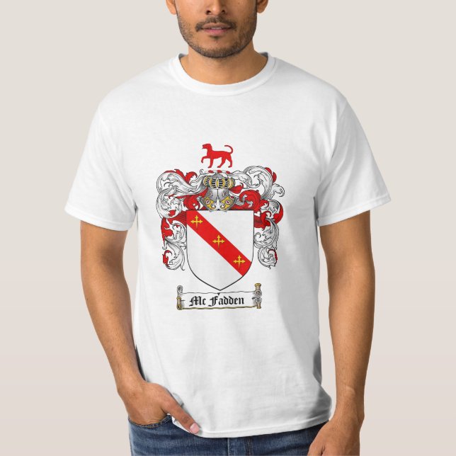 Mcfadden Family Crest - Mcfadden Coat of Arms T-Shirt (Front)