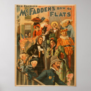 McFadden's row of flats new edition Theatre Poster