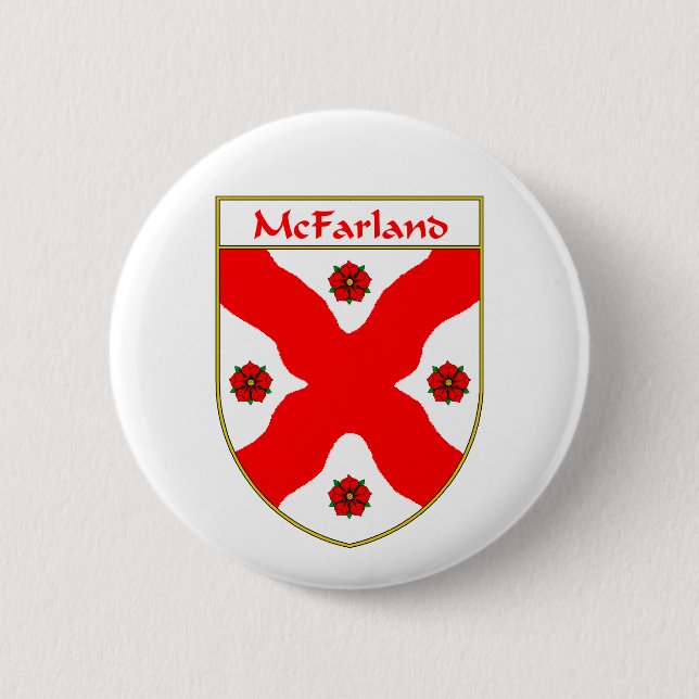 McFarland Coat of Arms/Family Crest 6 Cm Round Badge (Front)