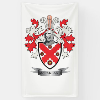 McFarland Family Crest Coat of Arms Banner