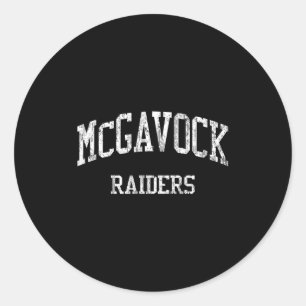 Mcgavock high school hs nashville tn vintage sport classic round sticker