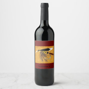 "McGeanty" classic wet fly, fly tying, fly fishing Wine Label