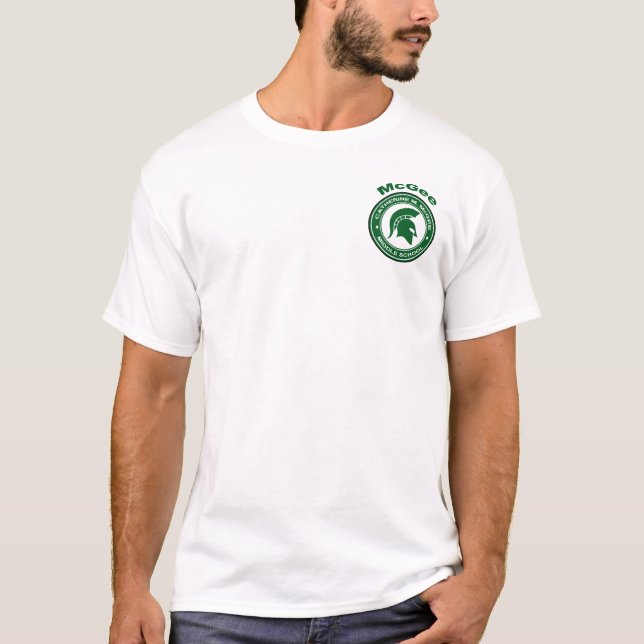 McGee Roundel Left-Chest Logo With Back! T-Shirt (Front)