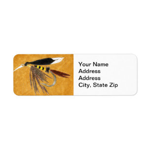 "McGentY" Trout Fly Return Address Label