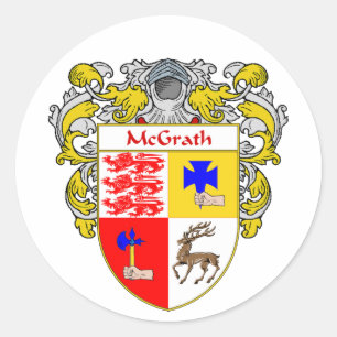 McGrath Coat of Arms (Mantled) Classic Round Sticker