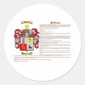 McGrath (meaning) Classic Round Sticker