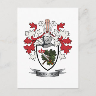 McGregor Family Crest Coat of Arms Postcard