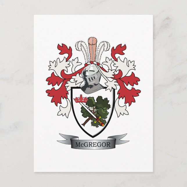 McGregor Family Crest Coat of Arms Postcard (Front)
