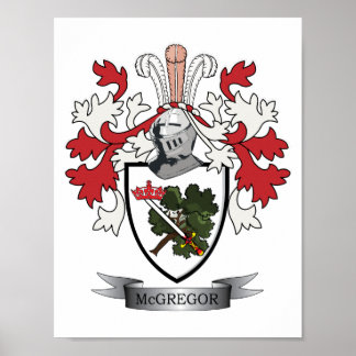 McGregor Family Crest Coat of Arms Poster