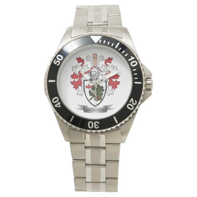 McGregor Family Crest Coat of Arms Watch (Front)
