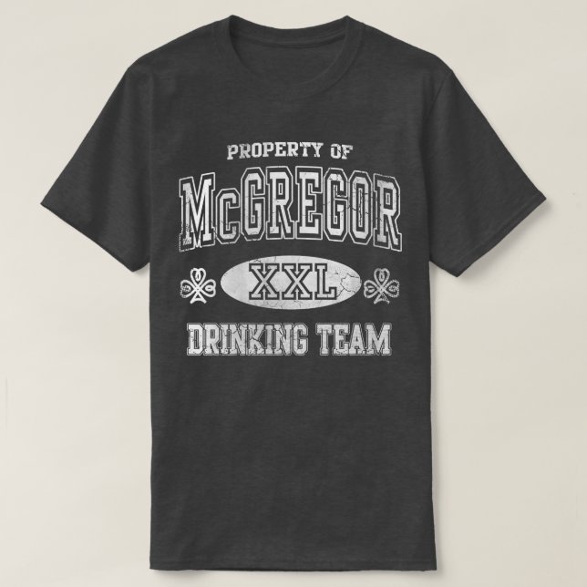 McGregor Irish Drinking Team St Patricks Day T-Shirt (Design Front)