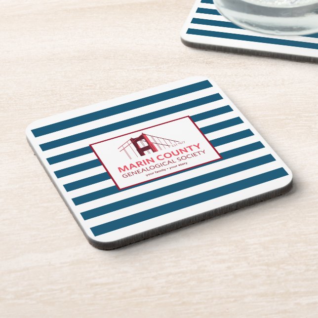 MCGS Coasters with cork back - set of 6 (Left Side)