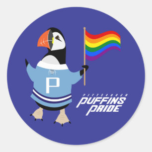 McGuffin Puffin Pride Classic Round Sticker