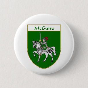 McGuire Coat of Arms/Family Crest 6 Cm Round Badge