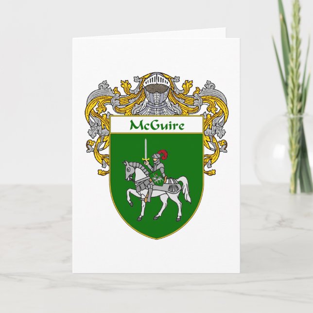McGuire Coat of Arms (Mantled) Holiday Card (Front)