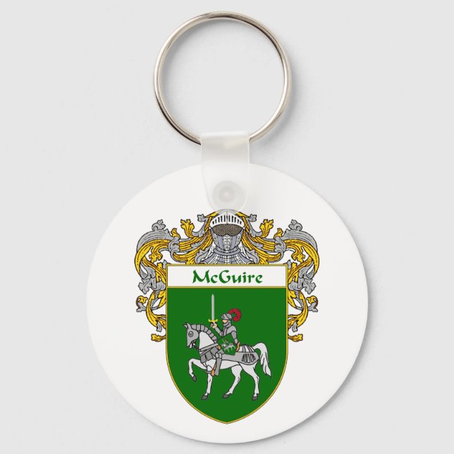 McGuire Coat of Arms (Mantled) Key Ring (Front)