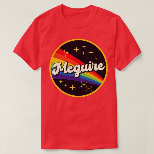 Mcguire Rainbow In Space Vintage Style T-Shirt (Design Front)