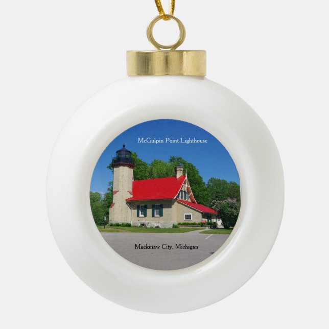 McGulpin Point Lighthouse ball ornament (Front)
