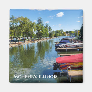 McHenry, Illinois River Walkway on the Fox River Magnet