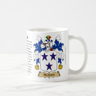 McInnis, the Origin, the Meaning and the Crest Coffee Mug