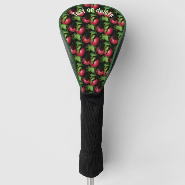 McIntosh Apples Nature Pattern Personalised   Golf Head Cover (Front)