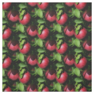 McIntosh Apples On The Tree Nature Pattern Fabric