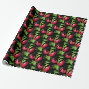 McIntosh Apples On The Tree Nature Pattern   Wrapping Paper