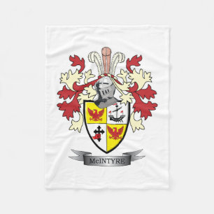 McIntyre Family Crest Coat of Arms Fleece Blanket