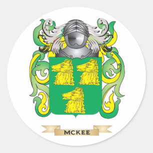 McKee Coat of Arms (Family Crest) Classic Round Sticker