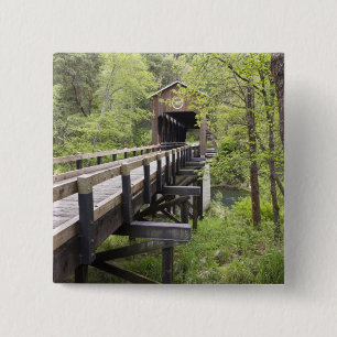 McKee covered bridge, Jacksonville, Oregon 15 Cm Square Badge