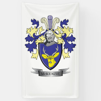 McKenzie Family Crest Coat of Arms Banner