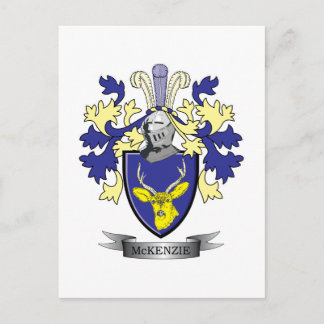 McKenzie Family Crest Coat of Arms Postcard