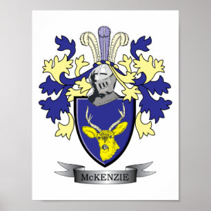 McKenzie Family Crest Coat of Arms Poster