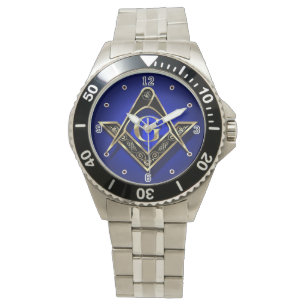 McKim Square Compasses Black & Gold Watch