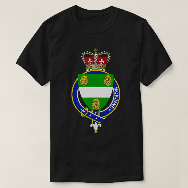McKinney Coat of Arms  Family Crest  T-Shirt (Design Front)
