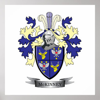 McKinney Family Crest Coat of Arms Poster
