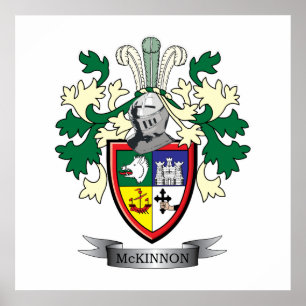 McKinnon Family Crest Coat of Arms Poster