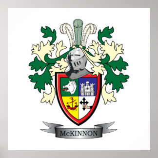 McKinnon Family Crest Coat of Arms Poster