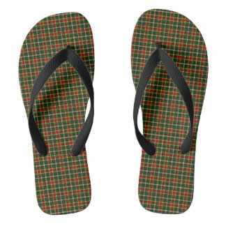 McLachlin Hunting Tartan Plaid Pattern Thongs