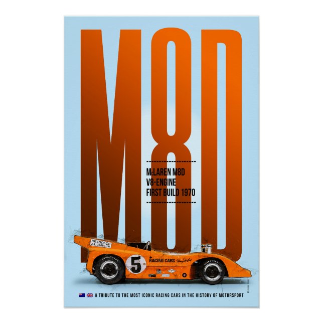McLaren M8D Tribute Poster (Front)